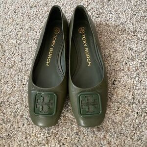 Tory Burch Olive Green Flats